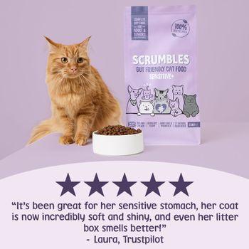 Scrumbles Dry Cat Food, Grain Free Sensitive+ 700g