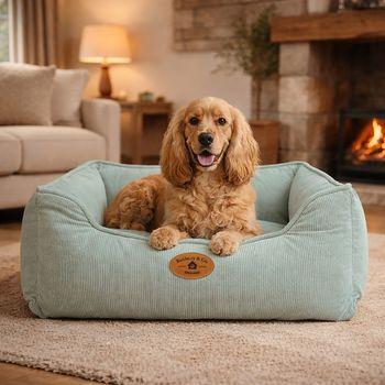 Banbury & Co Rural Retreats Seafoam Corduroy Box Bed Small