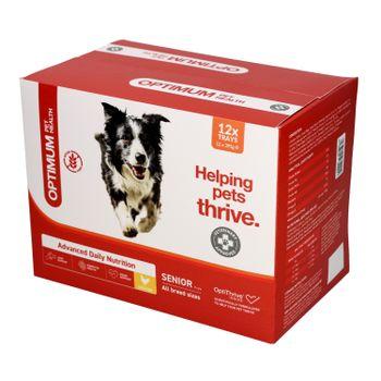 Optimum Pet Health Senior Dog Food Trays, 12x395g