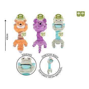 Smart Choice Squeaky Stretch Animal Plush Dog Toy