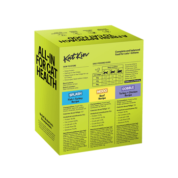 KatKin SURF & TURF Fresh Cat and Kitten Food, Variety Pack (Fish, Beef & Turkey) 6x80g