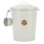 Scruffs Cantina 12L Steel Storage Pet Food Canister & Scoop Light Grey