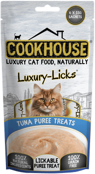 Cookhouse Luxury Licks Puree Cat Treat Tuna 6x15g