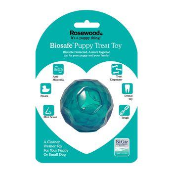 Rosewood Biosafe Puppy Treat Dog Ball Blue