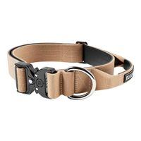 BullyBillows Combat Dog Collar Military Tan Small