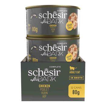 Schesir After Dark Complete Wet Cat Food Chicken in Fillets 80g