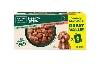 Natures Menu Lamb & Beef Hearty Stews Wet Dog Food 6x415g