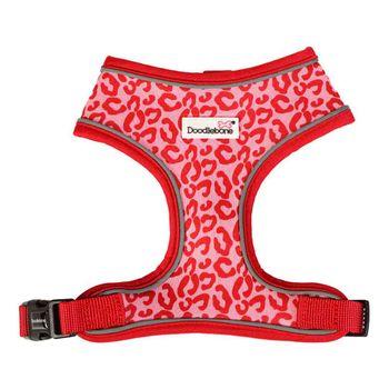 Doodlebone Airmesh Ruby Leopard Dog Harness Size 4-5