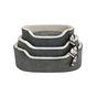 Dream Paws Oval Velvet Dog Bed Grey Large
