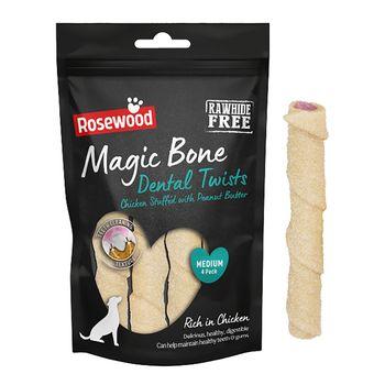 Rosewood Magic Dental Twist Dog Treat Medium 4 Pack 120g