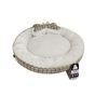 Dream Paws Neutral Check Dog Bed with Blanket & Toy