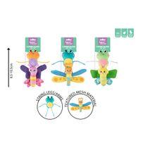 Smart Choice Plush Frog & Butterfly Cat Teaser Toys 2 Pack
