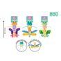 Smart Choice Plush Frog & Butterfly Cat Teaser Toys 2 Pack
