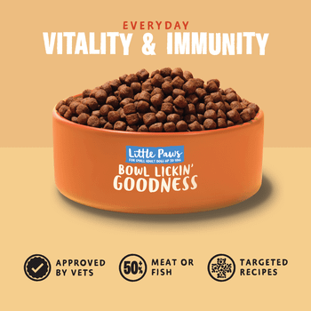 Barking Heads Little Paws Bowl Lickin Goodness Chicken Dry Dog Food, 1.5kg