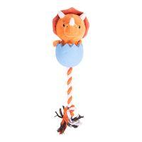 Rosewood 3-in-1 Triceratops Plush Rope Dog Toy
