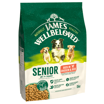 JAMES WELLBELOVED® Senior Dry Dog Food Chicken & Rice 15kg