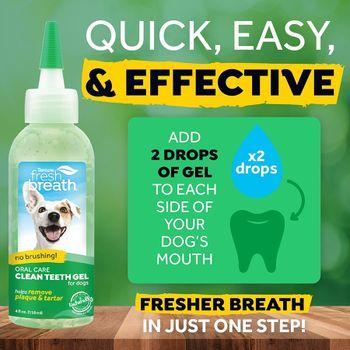 Tropiclean Fresh Breath No Brushing Oral Care Gel for Dogs 118ml