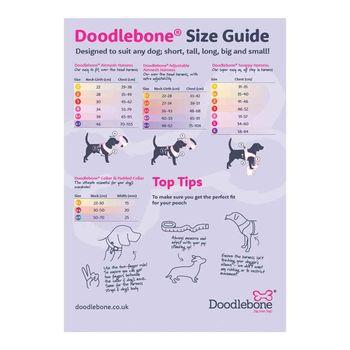 Doodlebone Trendy Tails Padded Dog Collar Blue 6-11