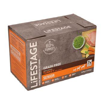 Lifestage Grain Free Senior Wet Dog Food Turkey 7x395g