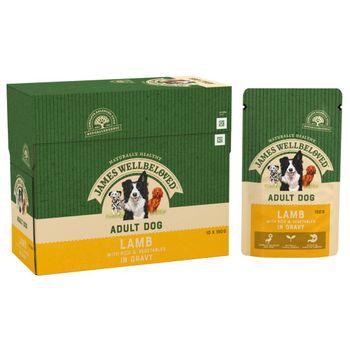 James Wellbeloved Dog Food Pouch Adult Lamb & Rice Pouches, 10x150g